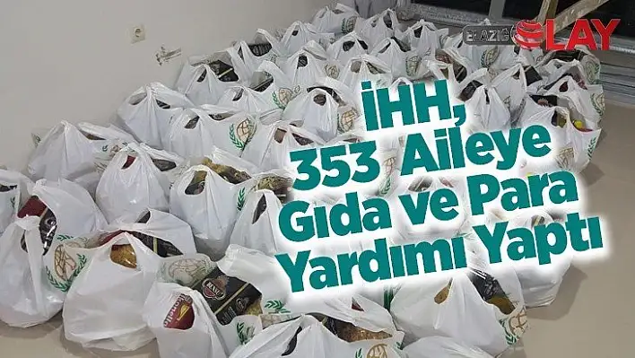 İHH, 353  Aileye Gıda ve Para Yardımı Yaptı