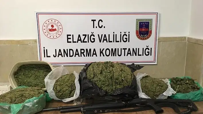 Jandarma takip etti, 2 şüpheliyi 12 kilo 870 gram esrarla yakaladı