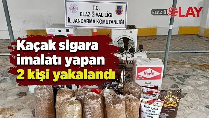 Kaçak sigara imalatı yapan 2 kişi yakalandı