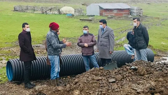 Karakoçan'da yağıştan etkilenen bölgeler incelendi