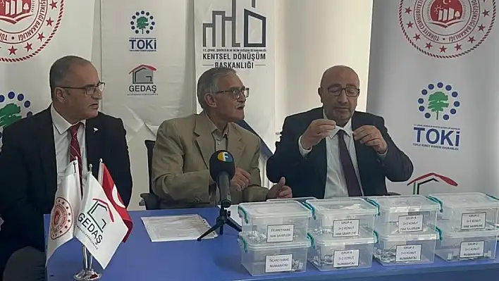 Maden'de konut ve işyerlerinin kurası çekildi