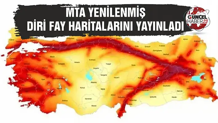 MTA Yenilenmiş diri fay haritalarını yayınladı 