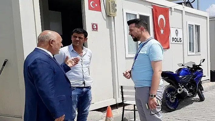 Müftü Aydın, Konteyner Kentleri Ziyaret Etti