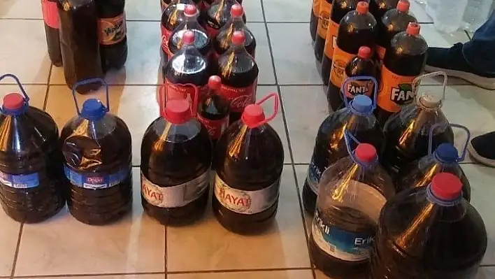 Nevşehir'de 192 litre kaçak şarap ele geçirildi