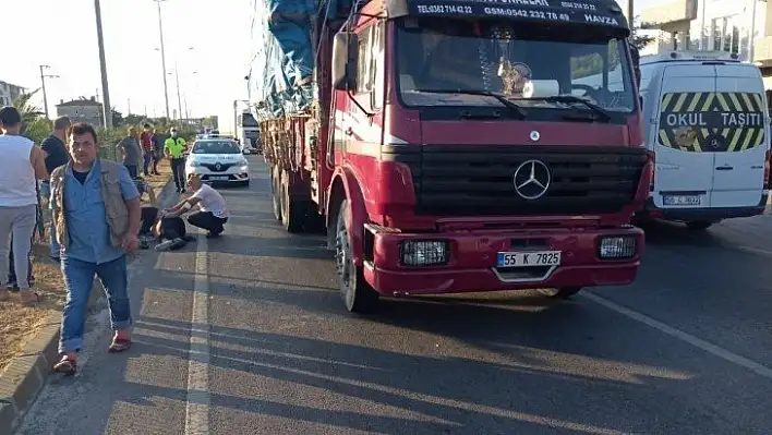 Samsun'da kamyonun çarptığı yaya ağır yaralandı