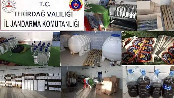 Tekirdağ'da 4 ton kaçak içki ele geçirildi