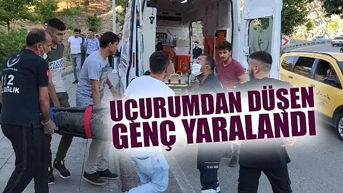 Uçurumdan düşen genç yaralandı