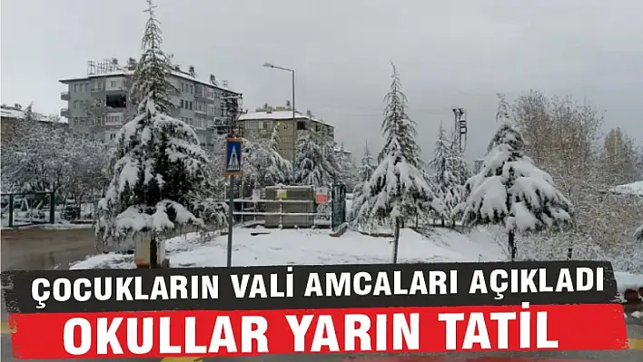 Vali Hatipoğlu açıkladı! Okullar tatil