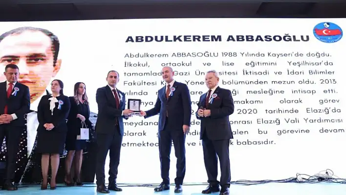 Vali Yardımcısı Abbasoğlu'na ödül