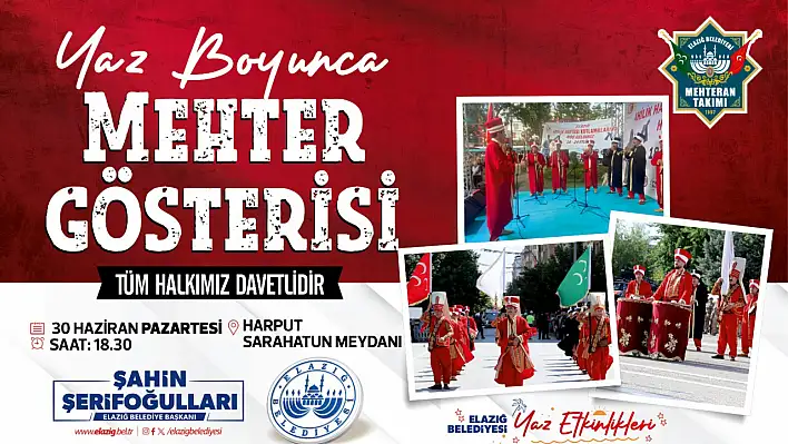 Yaz Etkinliklerinde, Mehteran Konseri düzenlenecek