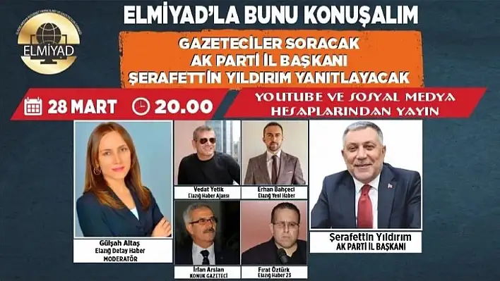 Yıldırım, ELMİYAD'ın konuğu olacak