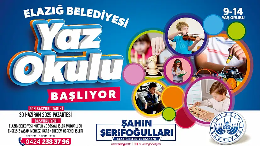 Elazığ Belediyesi yaz okulu başlıyor