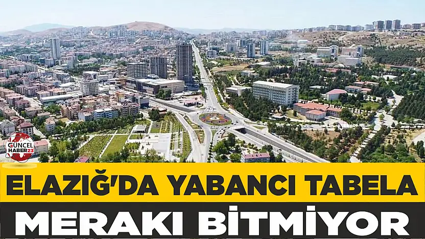 ELAZIĞ'DA YABANCI TABELA MERAKI BİTMİYOR