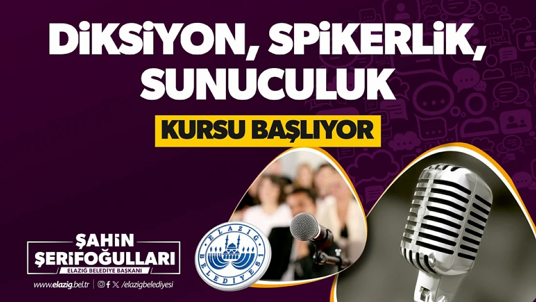 Elazığ Belediyesi’nden diksiyon kursu