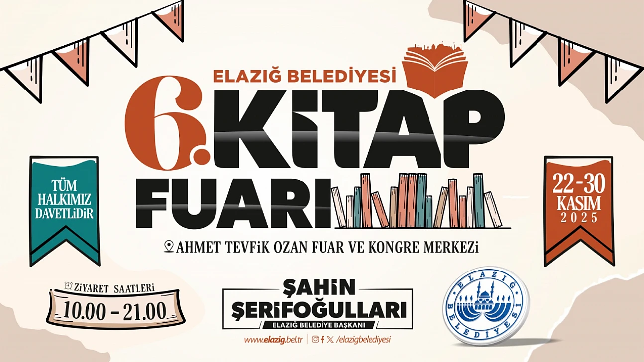 'Elazığ Belediyesi 6. Kitap Fuarı' başlıyor