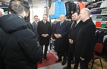 Genel Başkan Yardımcısı İleri ile Başkan Şerifoğulları'ndan esnaf ziyareti