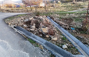 Palu'nun Güllüce ve Keklikdere köylerinde sulama kanalı çalışmaları