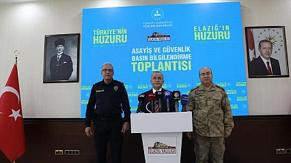 Vali Hatipoğlu: Elazığ'ın huzuru için ekipler seferber