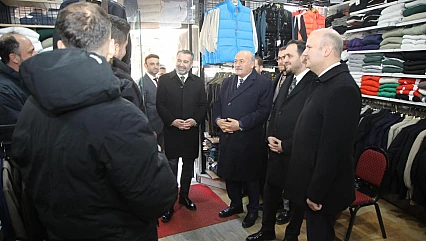 Genel Başkan Yardımcısı İleri ile Başkan Şerifoğulları'ndan esnaf ziyareti
