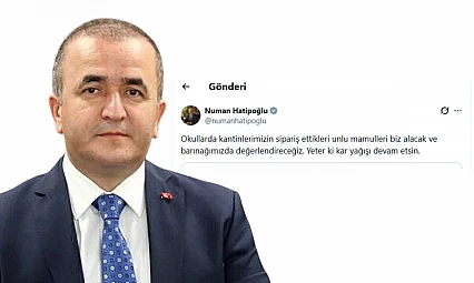 Vali Hatipoğlu: Yeter ki kar yağsın, kantincileri mağdur etmeyeceğiz