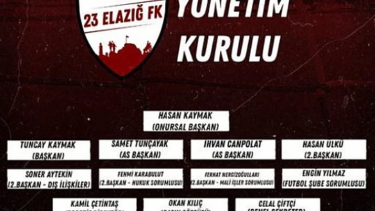 23 Elazığ FK'da Tuncay Kaymak güven tazeledi