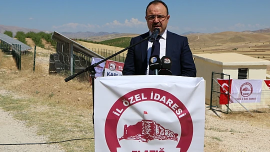 Sondaj kuyusu ve güneş panelleri hizmete açıldı