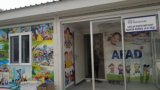 Konteyner Mescit ve Kur'an Kursları Hizmete Girdi