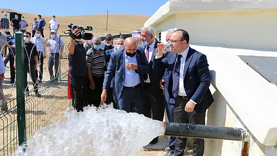 Sondaj kuyusu ve güneş panelleri hizmete açıldı