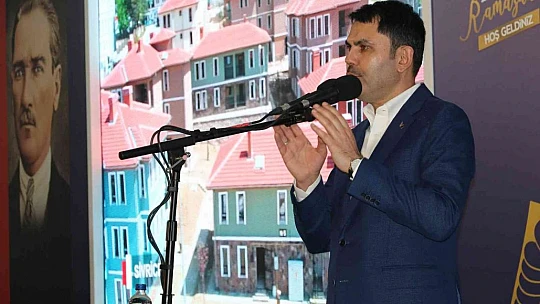 Bakan Murat Kurum: 'Liderimiz Recep Tayyip Erdoğan'a kast edenlere, onu tehdit edenlere diyoruz ki, milletin iradesine tehdit sökmez'