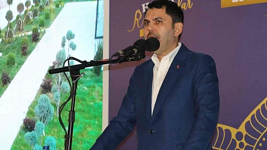 Bakan Murat Kurum: 'Liderimiz Recep Tayyip Erdoğan'a kast edenlere, onu tehdit edenlere diyoruz ki, milletin iradesine tehdit sökmez'