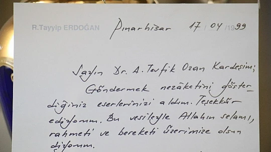 Cumhurbaşkanı Erdoğan'ın gönderdiği mektup 22 yıl sonra ortaya çıktı