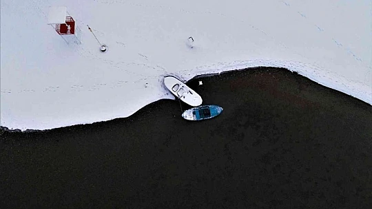 Doğunun gizli denizi Hazar Gölü'nde kış güzelliği