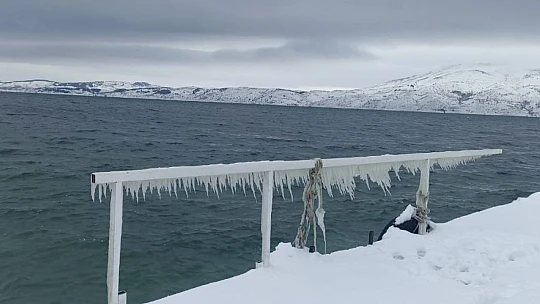 Doğunun gizli denizi Hazar Gölü'nde kış güzelliği