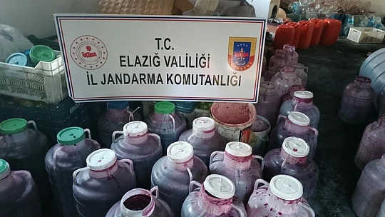 Elazığ'da 2 ton 600 litre kaçak şarap ele geçirildi