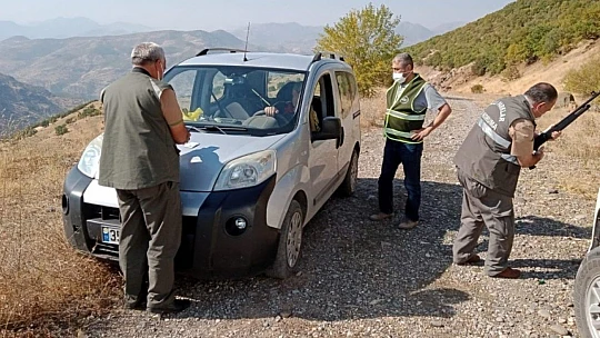 Elazığ'da av denetimi 3 şahsa yasal işlem yapıldı