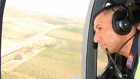 Elazığ'da bayram öncesi helikopter destekli trafik denetimi