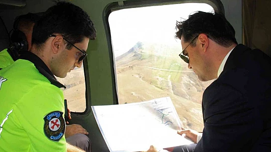 Elazığ'da bayram öncesi helikopter destekli trafik denetimi