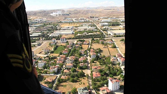 Elazığ'da bayram öncesi helikopter destekli trafik denetimi