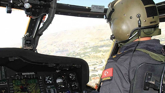 Elazığ'da bayram tatili dönüşü helikopter destekli trafik denetimi