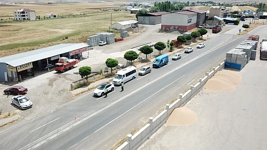 Elazığ'da dron destekli trafik denetimi