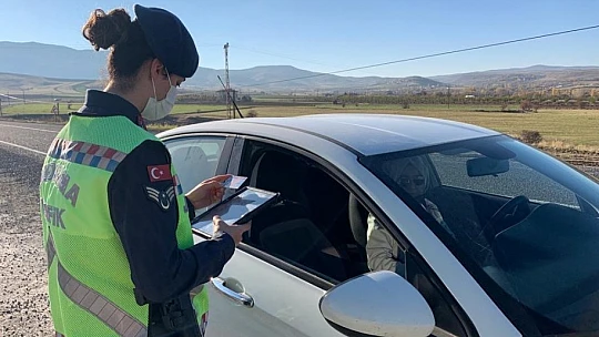 Elazığ'da drone destekli trafik denetimi