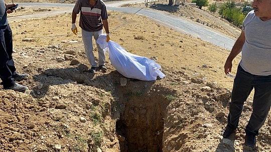 Elazığ'da etrafa saçılan kemikler toplanıp kefenlendikten sonra yeniden defnedildi