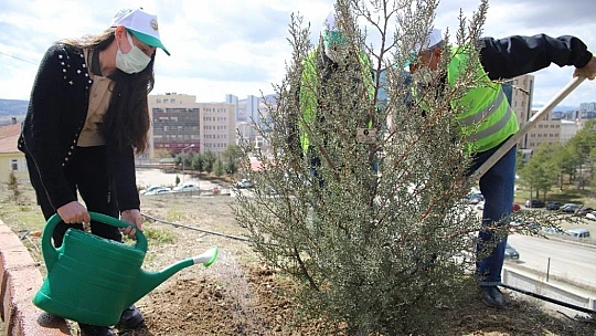 Elazığ'da fidanlar şehit Osman Paşa ve silah arkadaşları için toprakla buluşturuldu