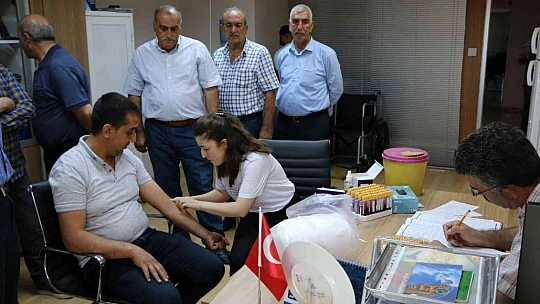 Elazığ'da görev yapan personele sağlık taraması