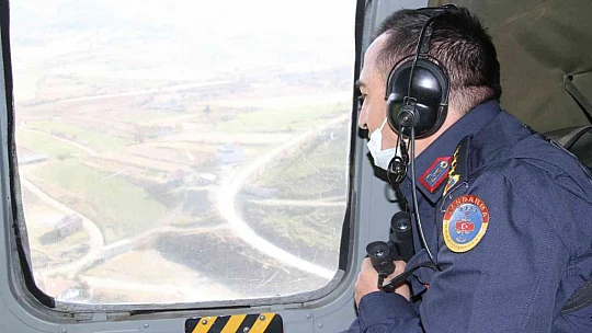 Elazığ'da helikopter destekli trafik denetimi