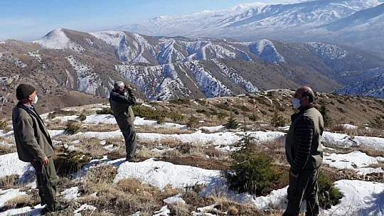 Elazığ'da kaçak avla mücadele ve yaban hayvanlarına yem desteği