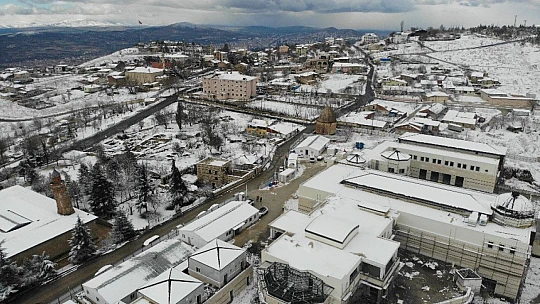 Elazığ'da kar yağışı, Harput beyaz gelinliğini giydi