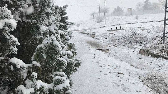 Elazığ'da kar yeniden başladı