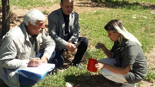 Elazığ'da kayısı ve elma entegre bahçeleri kontrol edildi