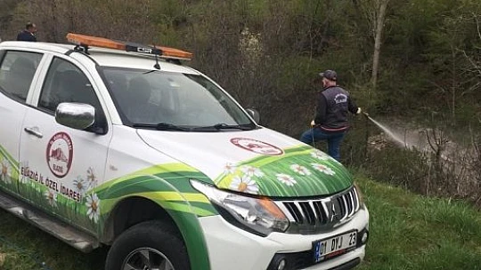 Elazığ'da larva ile mücadele çalışması